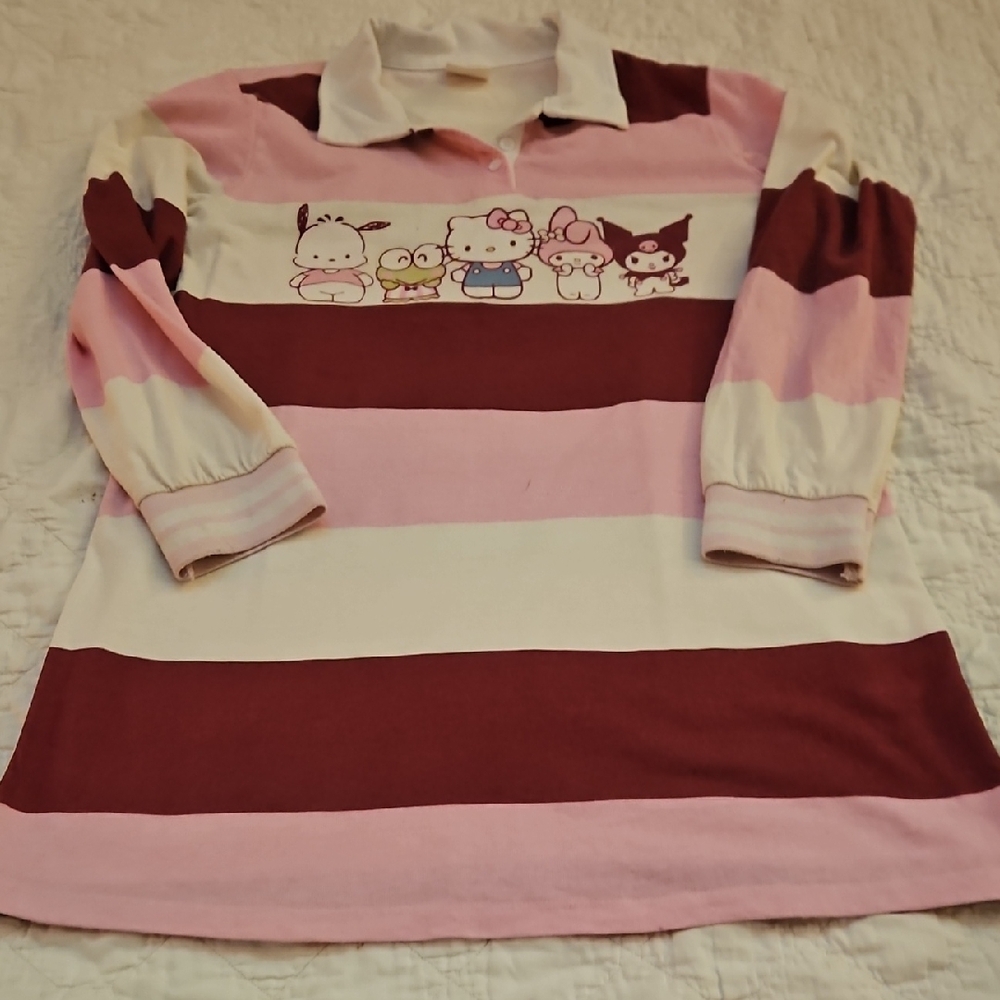Pink and White Kids Shirt